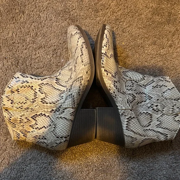 Snakeskin Ankle Boots - Picture 1 of 4